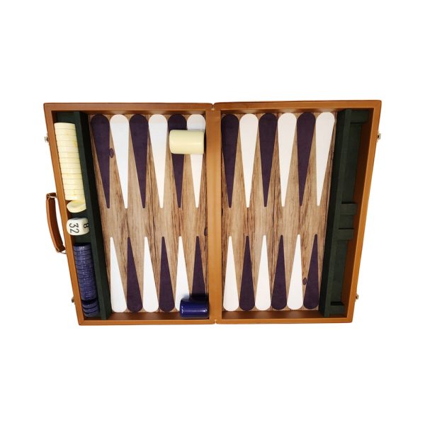Leather Tournament Backgammon - 2 - Image 3